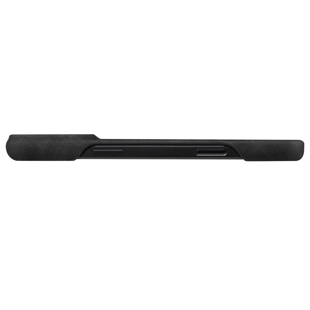 For iPhone 16 Pro Max Case Compatible with MagSafe Retro Leather + PC Back Cover - Black - 7