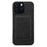 DENIOR D27 For iPhone 16 Pro Magnetic Case RFID Blocking Retro Leather Back Cover with Detachable Card Holder - Black - 2