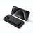 DENIOR D27 For iPhone 16 Pro Magnetic Case RFID Blocking Retro Leather Back Cover with Detachable Card Holder - Black - 5