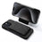 DENIOR D28 For iPhone 16 Pro Magnetic Case RFID Blocking Retro Leather Back Cover with Card Holder Kickstand - Black - 5
