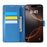 For iPhone 13 Pro Case Rose Flower PU Leather Wallet Phone Cover with 3 Card Slots - Blue - 2