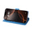 For iPhone 13 Pro Case Rose Flower PU Leather Wallet Phone Cover with 3 Card Slots - Blue - 3