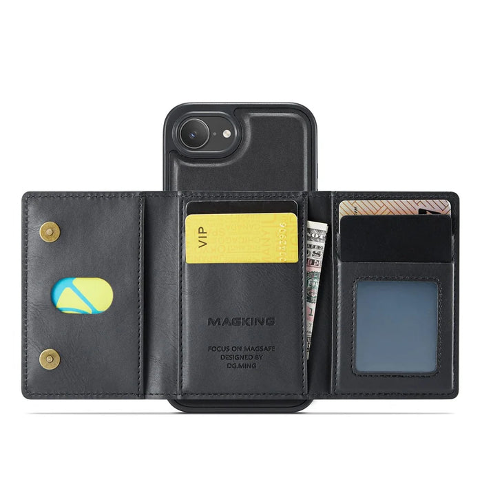 MAGKING K2 Series For iPhone 17e / 16e Case Compatible with MagSafe PC + TPU + PU Phone Cover - Black - 2
