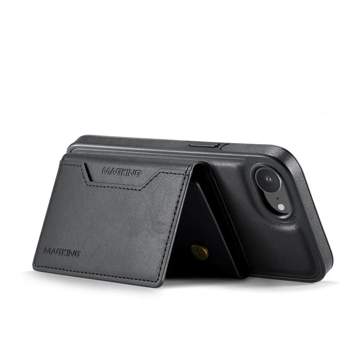 MAGKING K2 Series For iPhone 17e / 16e Case Compatible with MagSafe PC + TPU + PU Phone Cover - Black - 3