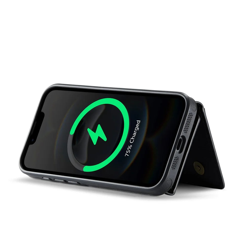 MAGKING K2 Series For iPhone 17e / 16e Case Compatible with MagSafe PC + TPU + PU Phone Cover - Black - 4