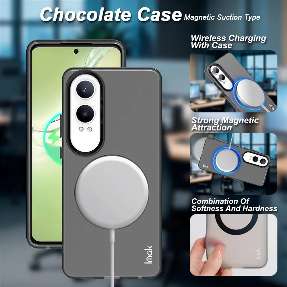 IMAK For OnePlus Nord CE4 Lite 5G  /  Oppo K12x 5G (China) Magnetic Case PC + TPU Protective Phone Back Cover - 5