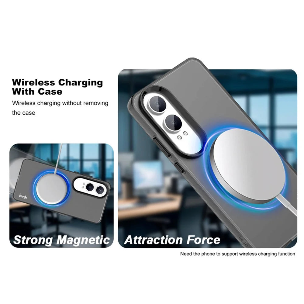 IMAK For OnePlus Nord CE4 Lite 5G  /  Oppo K12x 5G (China) Magnetic Case PC + TPU Protective Phone Back Cover - 6