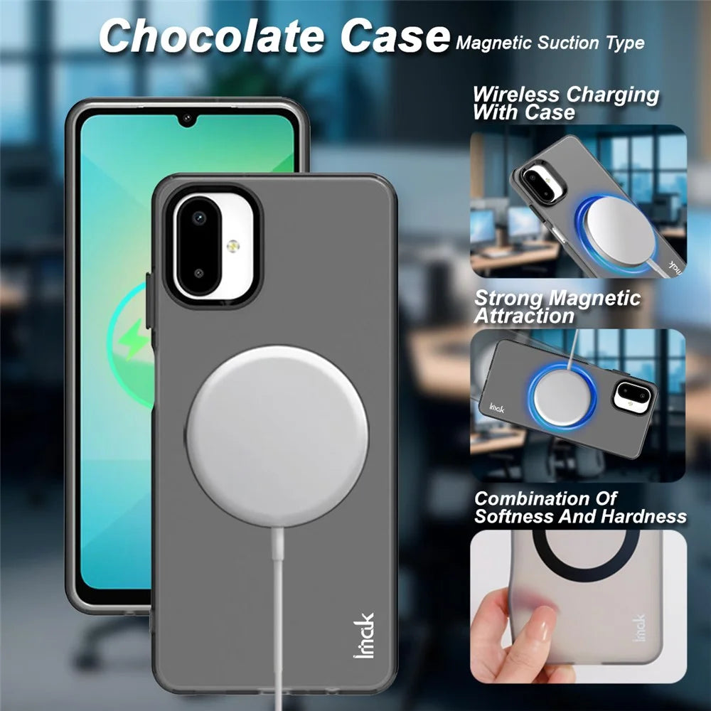 IMAK For Samsung Galaxy F06 5G  /  M06 5G Magnetic Case PC + TPU Protective Phone Back Cover - 5