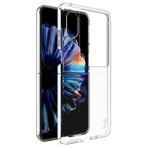 IMAK Crystal Case II Pro for ZTE nubia Flip2 5G Case Clear PC Phone Cover (Upper Cover+Lower Cover) - 1