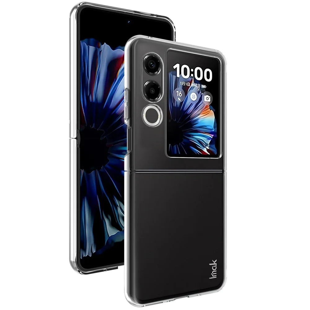 IMAK Crystal Case II Pro for ZTE nubia Flip2 5G Case Clear PC Phone Cover (Upper Cover+Lower Cover) - 2