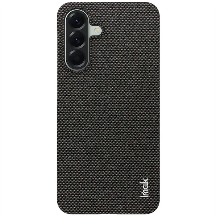 IMAK Ruiyi Series for Samsung Galaxy A56 5G Case Fabric Texture Leather+PC Phone Back Cover - Black - 5