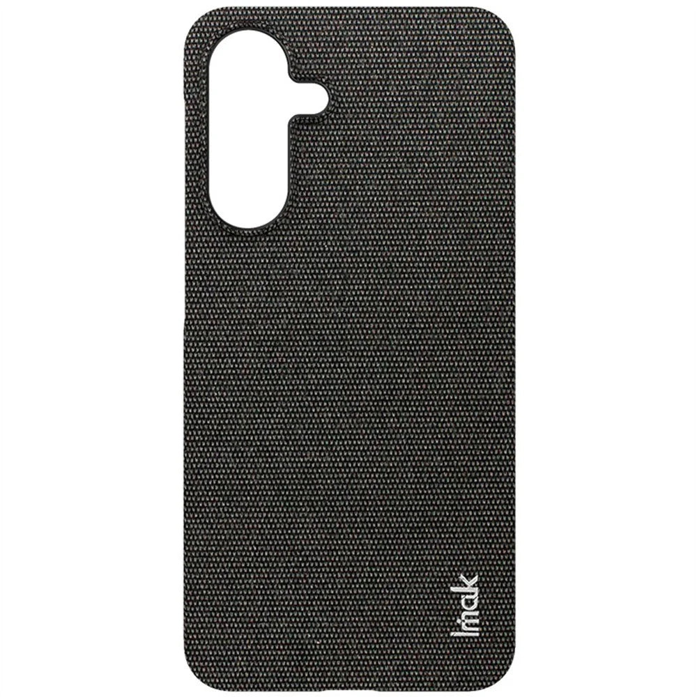 IMAK Ruiyi Series for Samsung Galaxy A56 5G Case Fabric Texture Leather+PC Phone Back Cover - Black - 6