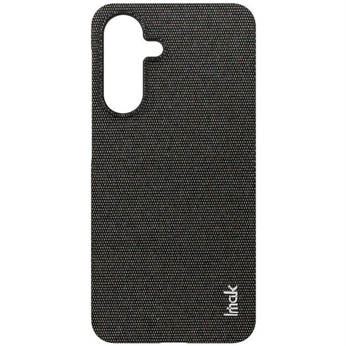 IMAK Ruiyi Series for Samsung Galaxy A56 5G Case Fabric Texture Leather+PC Phone Back Cover - Black - 6