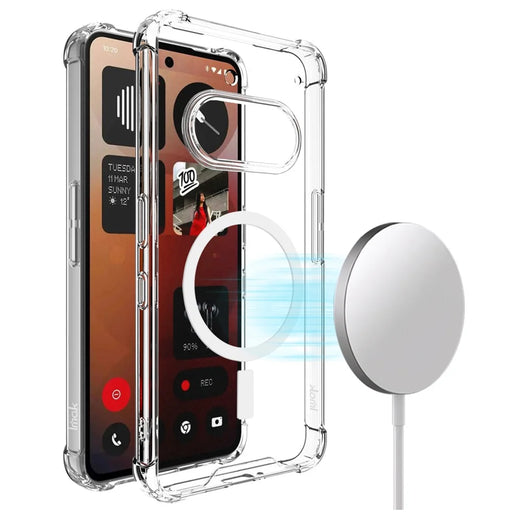 IMAK For Nothing Phone (3a) Case Magnetic Case Shockproof PC TPU Clear Phone Cover - 1