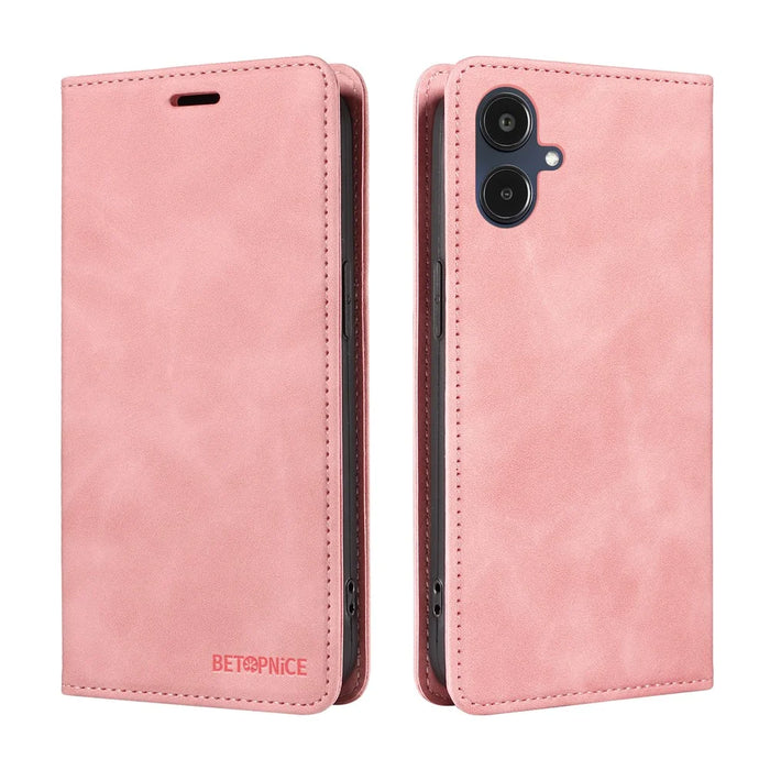 BETOPNICE For Samsung Galaxy A25e Case  Magnetic Closure RFID Blocking Wallet Stand Leather Phone Cover - Pink - 2