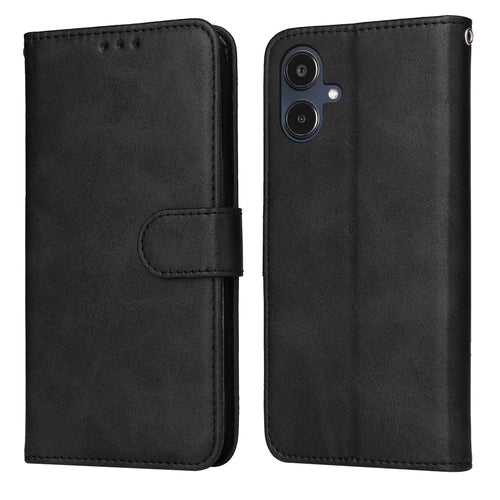 For Samsung Galaxy A25e Case Wallet PU Leather Folio Flip Phone Cover - Black - 1