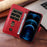 For Realme 14 5G PU Leather Cases with Zipper Pocket Wallet Phone Cover Stand - Red - 5