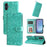 For Samsung Galaxy A25e Case Sunflower Imprint Leather Wallet Phone Cover - Green - 2