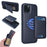BETOPNICE For iPhone 15 Plus Magnetic Case  RFID Blocking Leather Phone Back Cover with Detachable Card Bag - Blue - 1