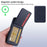 BETOPNICE For iPhone 16 Pro Magnetic Case  RFID Blocking Leather Phone Back Cover with Detachable Card Bag - Blue - 3