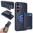 BETOPNICE For Samsung Galaxy S24+ Magnetic Case  RFID Blocking Leather Phone Back Cover with Detachable Card Bag - Blue - 1