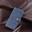 IDEWEI For iPhone 14 Anti-Scratch Phone Case Fine Texture PU Leather Wallet Stand Phone Cover - Blue - 4