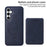 BETOPNICE For Samsung Galaxy S23 FE Magnetic Case  RFID Blocking Leather Phone Back Cover with Detachable Card Bag - Blue - 2