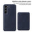 BETOPNICE For Samsung Galaxy S23+ Magnetic Case  RFID Blocking Leather Phone Back Cover with Detachable Card Bag - Blue - 3
