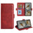 For Google Pixel 10 Pro XL Case Calf Texture Leather Wallet Phone Cover - Red - 1