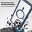 For iPhone 16 Pro Magnetic Case Translucent Detachable 2 in 1 TPU + PC Shockproof Phone Cover - Dark Blue - 3