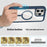 For iPhone 16 Pro Magnetic Case Translucent Detachable 2 in 1 TPU + PC Shockproof Phone Cover - Dark Blue - 4
