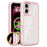 For iPhone 16 Plus Magnetic Case Translucent Detachable 2 in 1 TPU + PC Shockproof Phone Cover - Pink - 1