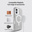 For iPhone 16 Plus Case Compatible with MagSafe Shockproof TPU + PC Phone Back Cover - Transparent Grey - 5