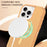 For iPhone 15 Pro Case Compatible with MagSafe Shockproof TPU + PC Phone Back Cover - Transparent Gold - 2