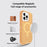 For iPhone 15 Pro Case Compatible with MagSafe Shockproof TPU + PC Phone Back Cover - Transparent Gold - 4