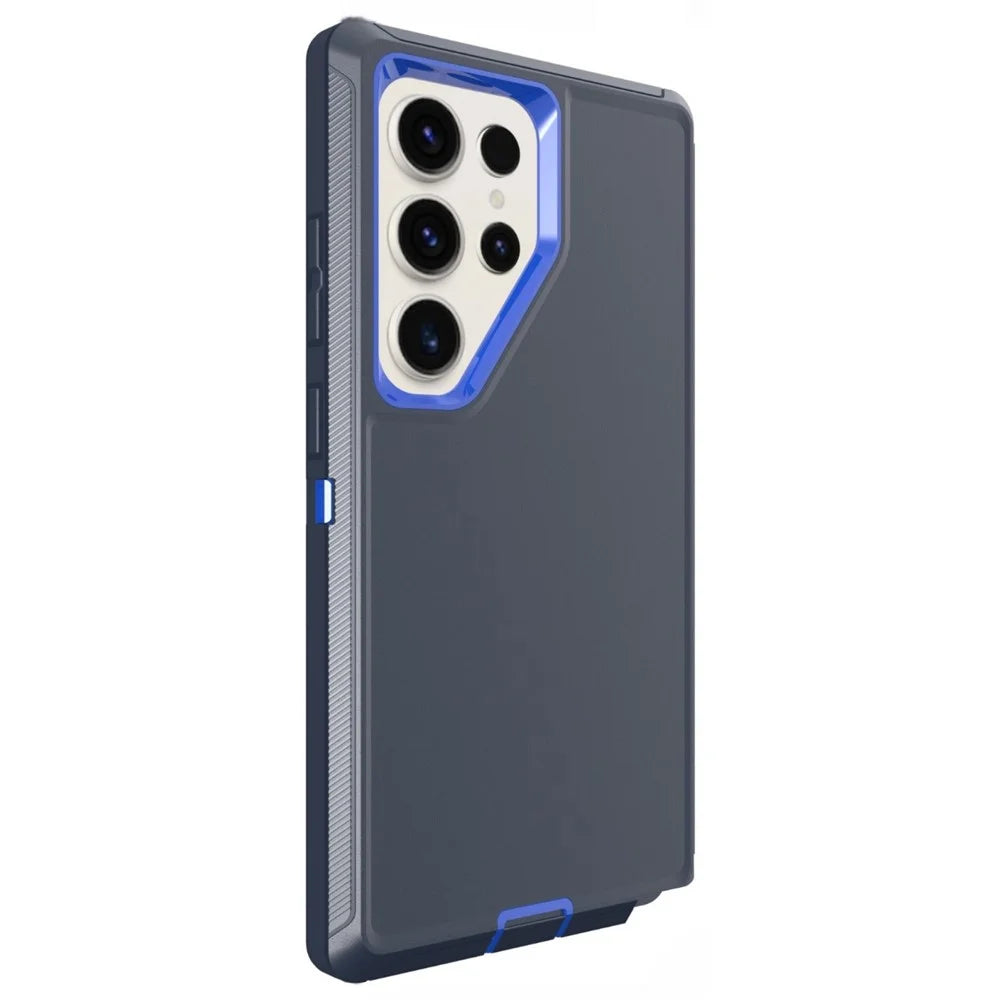 For Samsung Galaxy S25 Ultra Case 3 in 1 Detachable Shockproof Anti Slip TPU + PC Phone Back Cover - Dark Blue  /  Sapphire - 1