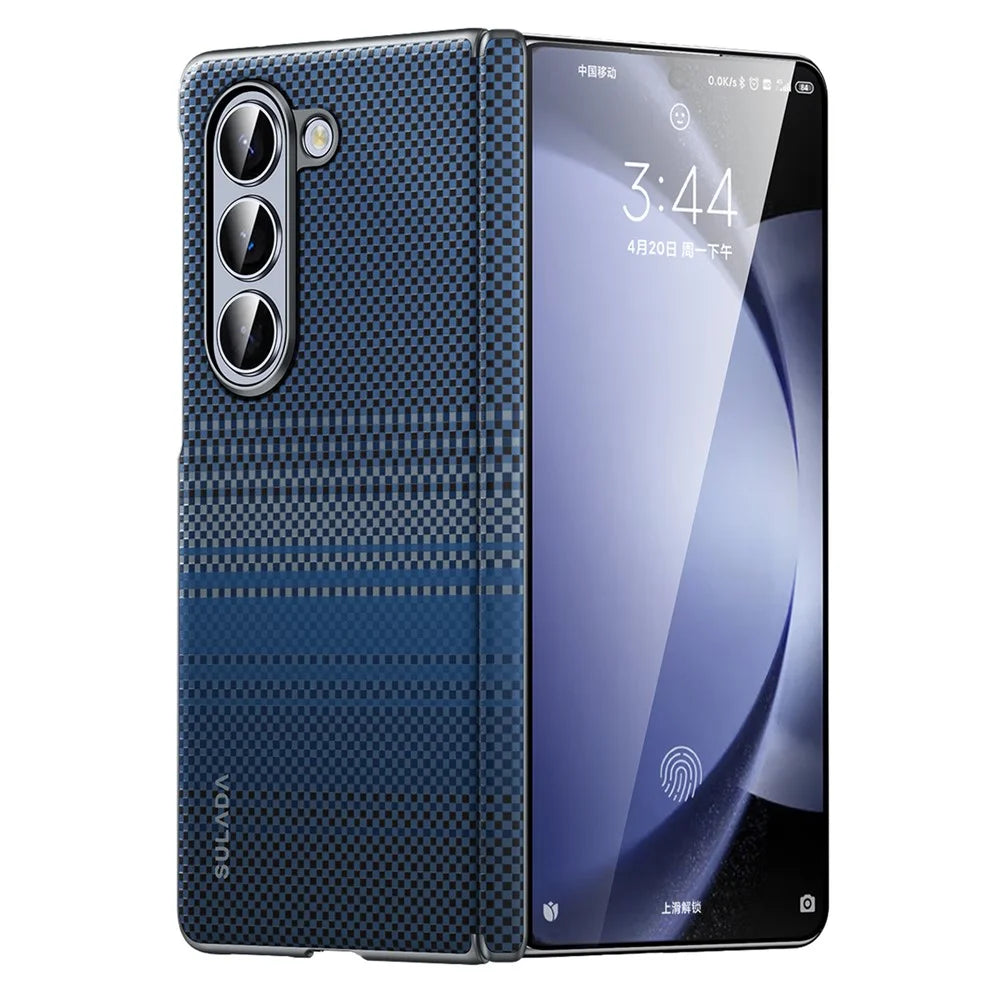 SULADA For Samsung Galaxy Z Fold5 5G Magnetic Case Shockproof Hard PC Phone Back Cover - Moonrise Blue - 1