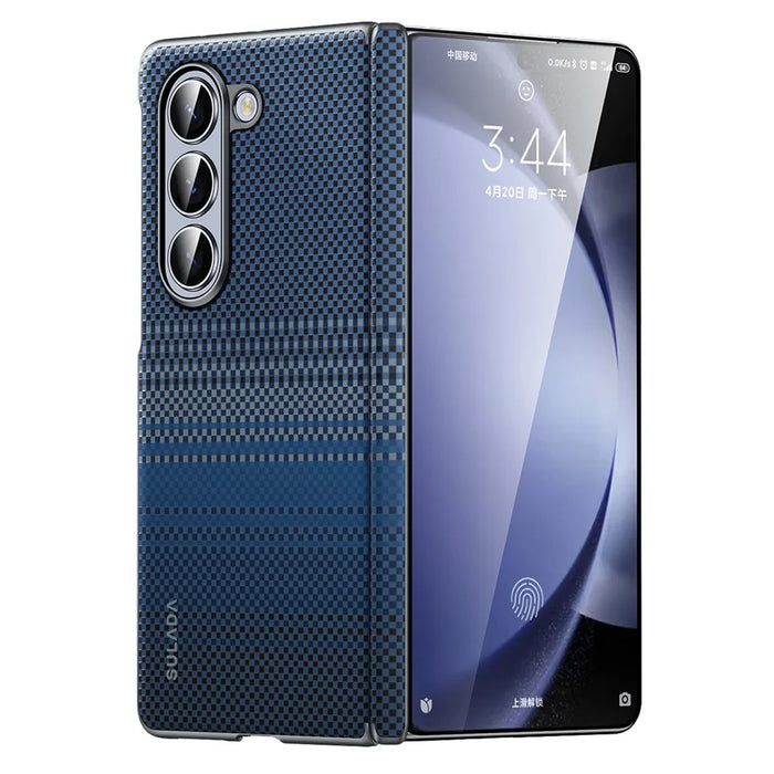 SULADA For Samsung Galaxy Z Fold5 5G Magnetic Case Shockproof Hard PC Phone Back Cover - Moonrise Blue - 1