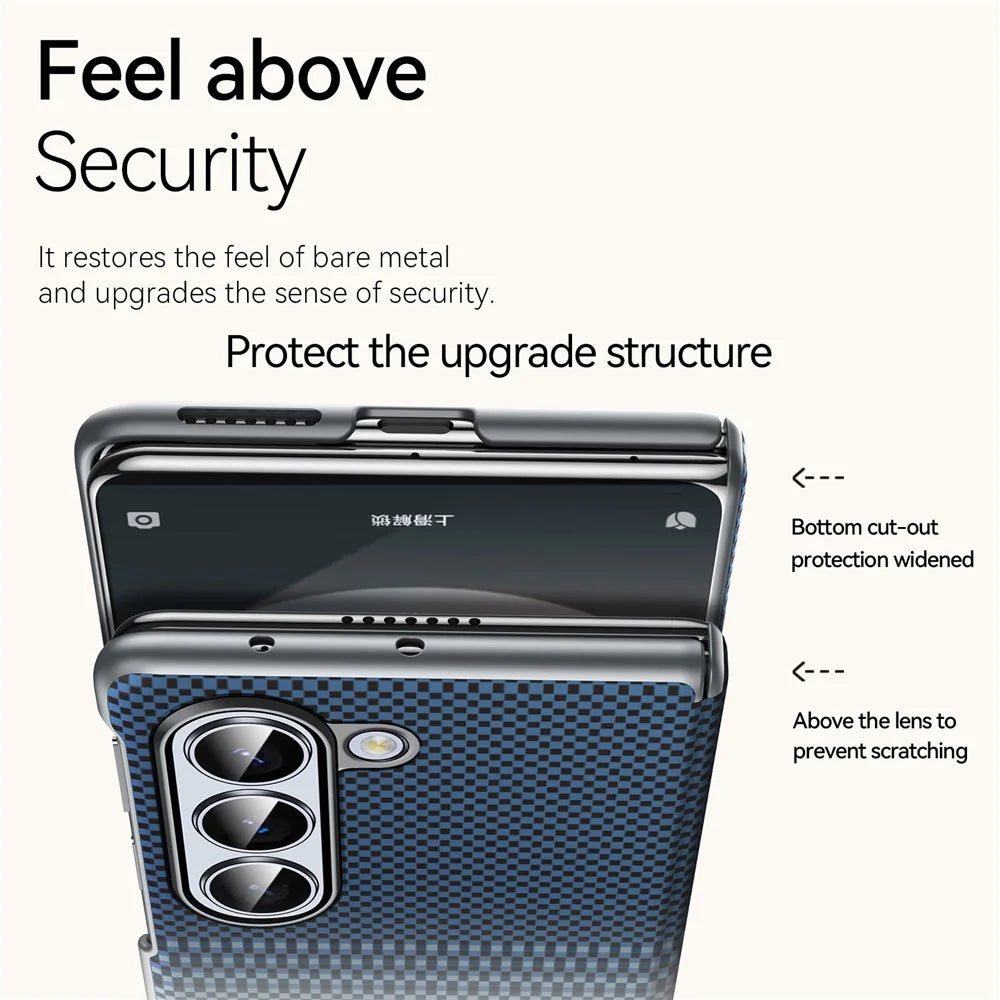 SULADA For Samsung Galaxy Z Fold5 5G Magnetic Case Shockproof Hard PC Phone Back Cover - Moonrise Blue - 3
