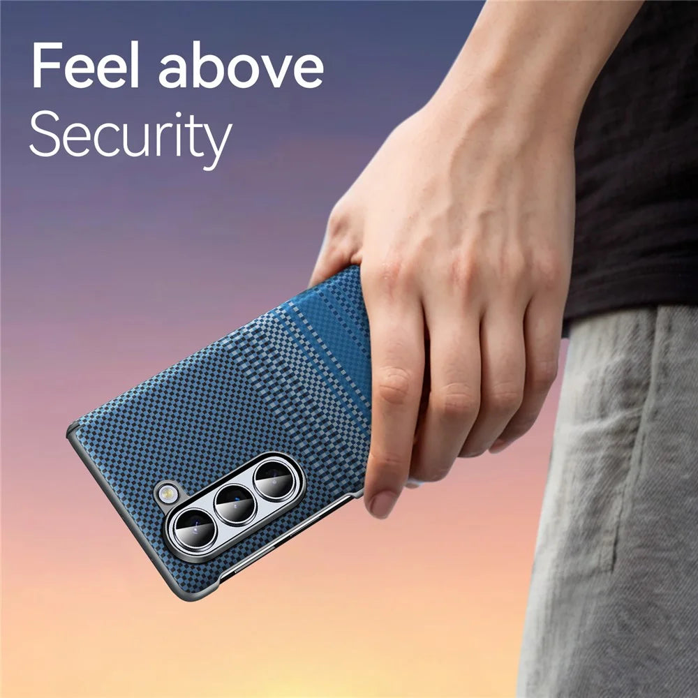 SULADA For Samsung Galaxy Z Fold6 5G Magnetic Case Shockproof Hard PC Phone Back Cover - Moonrise Blue - 2
