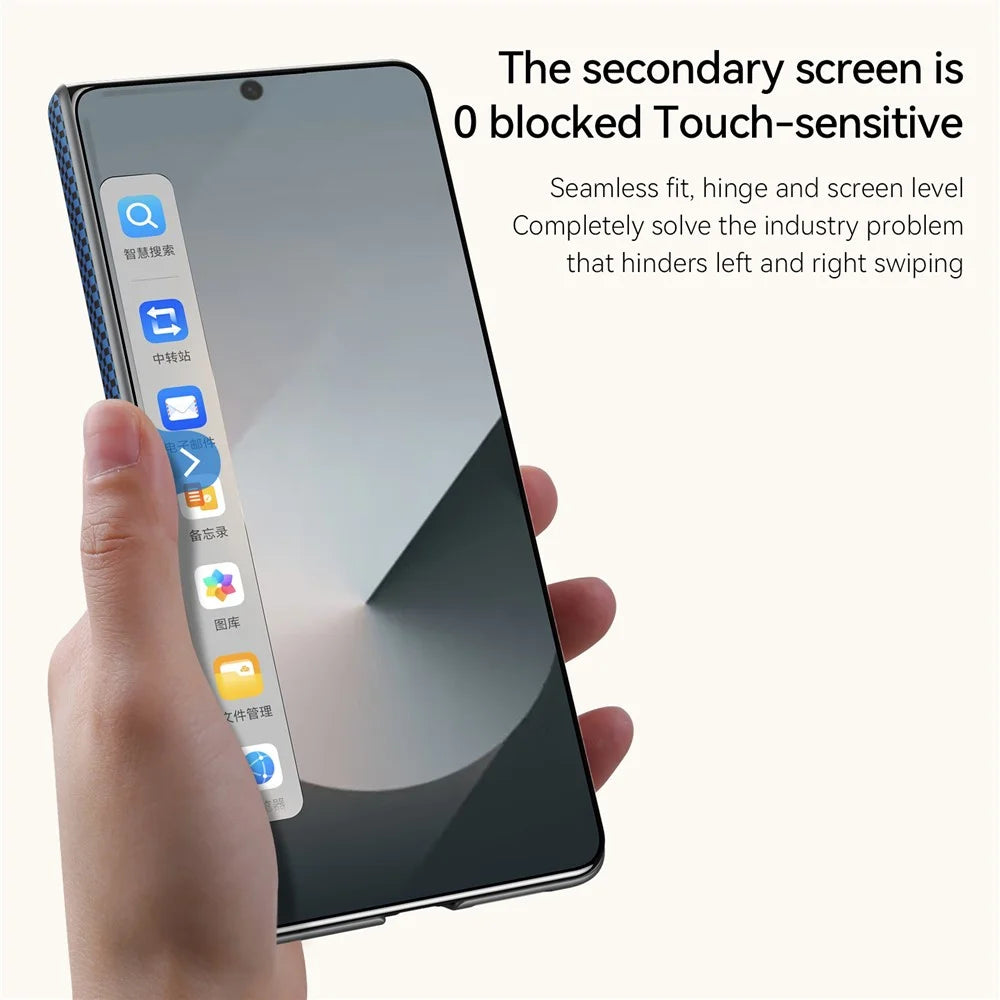 SULADA For Samsung Galaxy Z Fold6 5G Magnetic Case Shockproof Hard PC Phone Back Cover - Moonrise Blue - 5