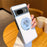For Google Pixel 8 Magnetic Case Rotating Kickstand Gear Stress Relief Leather Phone Back Cover - White - 3