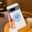 For Google Pixel 8 Magnetic Case Rotating Kickstand Gear Stress Relief Leather Phone Back Cover - White - 4
