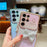 For Samsung Galaxy S24 Ultra Case Wave Edge Bow Decorated Soft TPU Phone Back Cover with Heart Pattern - Blue - 5