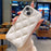 For iPhone 14 Case Creative Chic Gourd Texture Leather + TPU Phone Cover - White - 1