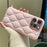 For iPhone 16 Pro Case Creative Chic Gourd Texture Leather + TPU Phone Cover - Pink - 4