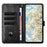 For iPhone 17e / 16e Leather Case Daisy Imprint Wallet Stand Phone Protective Cover - Black - 2