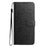 For iPhone 17e / 16e Leather Case Daisy Imprint Wallet Stand Phone Protective Cover - Black - 4