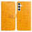 For Samsung Galaxy A36 5G Leather Case Daisy Imprint Wallet Stand Phone Protective Cover - Yellow - 1