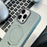 For iPhone 15 Pro Max Magnetic Case TPU + PC Rhombus Kickstand Phone Back Cover - Blue - 2